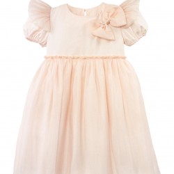 Jamiks Sloane Peach Dress with Bow JLI031 Jamiks Sloane Peach Dress with Bow JLI031