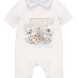 Jamiks Bubuva Ecru/Blue Romper JLI116