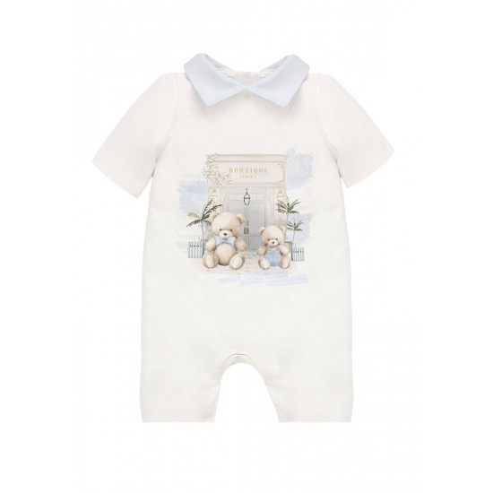 Jamiks Bubuva Ecru/Blue Romper JLI116 Jamiks Bubuva Ecru/Blue Romper JLI116