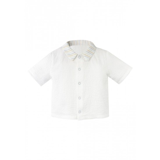 Jamiks Pikulo Top and Dungaree set - Beige and blue Stripes JLI029