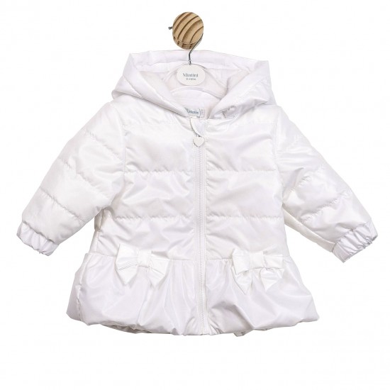 Mintini SS26 Girls White Jacket with Bows MB6863 Mintini SS26 Girls White Jacket with Bows MB6863
