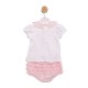 Mintini SS26 Girls White/Pink Jam Pant Set MB7093