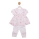 Mintini SS26 White/Pink Tunic and Leggings Set MB7153