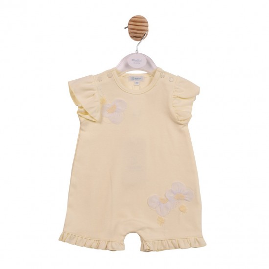 Mintini SS26 White/Lemon Romper MB7213 Mintini SS26 White/Lemon Romper MB7213