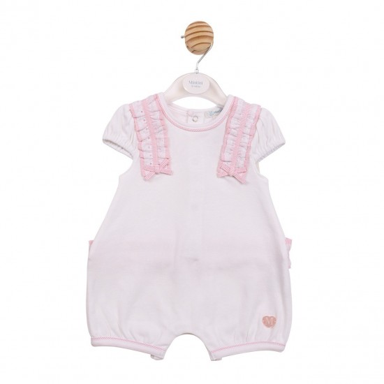 Mintini SS26 Girls Pink Romper MB7168