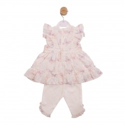 Mintini SS26 White Dress and Leggings MB7226 Mintini SS26 White Dress and Leggings MB7226