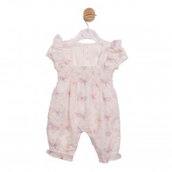 Mintini SS26 Girls White Romper Dungaree Set MB7221