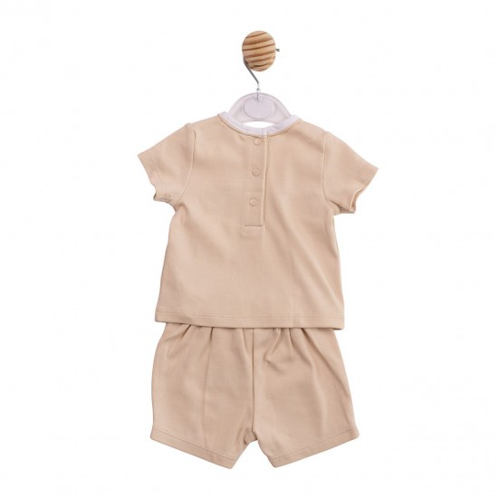 Mintini SS26 Beige Top and Short Set MB6890