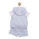 Mintini SS26 White/Blue Top, Short and Gilet Set MB6985 Mintini SS26 White/Blue Top, Short and Gilet Set MB6985