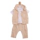 Mintini SS26 White/Beige Top, Trouser and Gilet Set MB6969