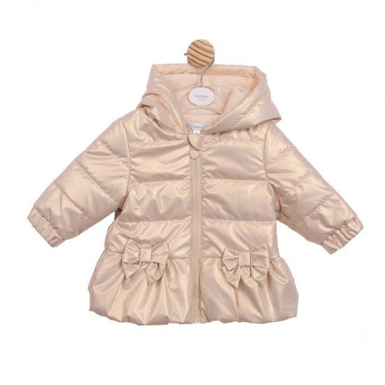 Mintini SS26 Girls Gold Jacket with Bows MB6865 Mintini SS26 Girls Gold Jacket with Bows MB6865