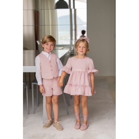 Miranda SS26 Girls ruffle dress 39-0240-V