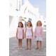 Miranda SS26 Girls Pink/White Checked Top and Skirt Set 39-0602