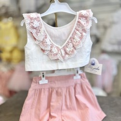 Miranda SS26 Girls  Woven Top and Shorts Set 39-0230