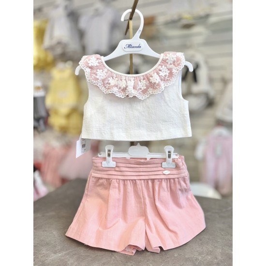 Miranda SS26 Girls  Woven Top and Shorts Set 39-0230