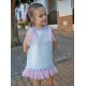 Naxos SS26 Girls Light Blue/Pink Dress 7742 Naxos SS26 Girls Light Blue/Pink Dress 7742