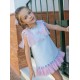Naxos SS26 Girls Light Blue/Pink Dress 7742 Naxos SS26 Girls Light Blue/Pink Dress 7742