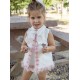 Naxos SS26 Girls White/Pink Dress and Pants Set 7712