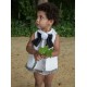 Naxos SS26 Girls White/Black Dress and Pants Set 7714