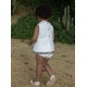 Naxos SS26 Girls White/Black Dress and Pants Set 7714