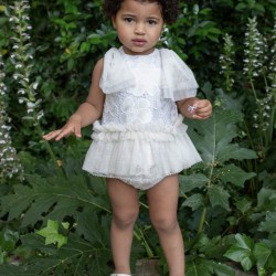 Naxos SS26 Girls White Dress and Pants Set 7711