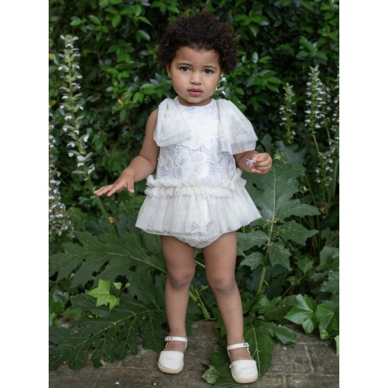 Naxos SS26 Girls White Dress and Pants Set 7711