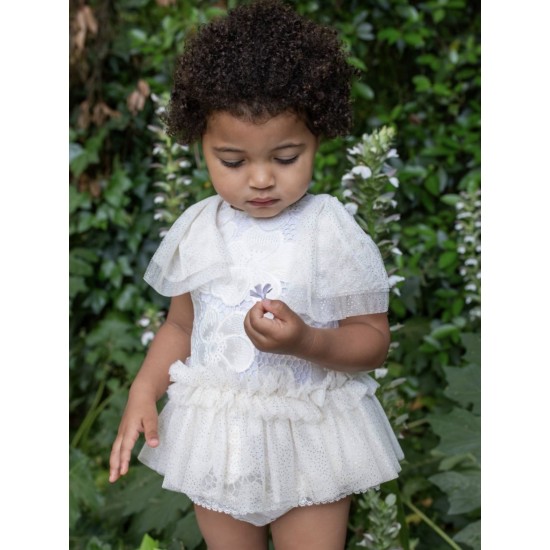 Naxos SS26 Girls White Dress and Pants Set 7711