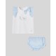 Paz SS26 Girls Blue and White shirt set - 193657