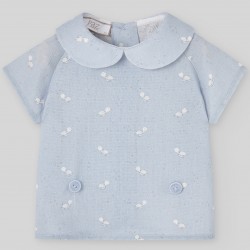 Paz SS26 Blue and White Short Set 153425