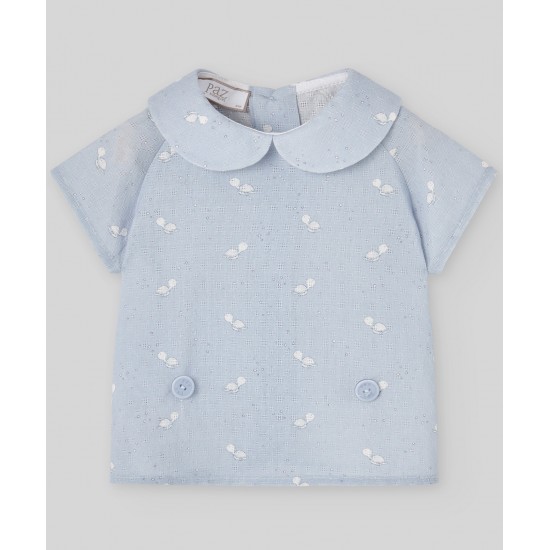 Paz SS26 Blue and White Short Set 153425