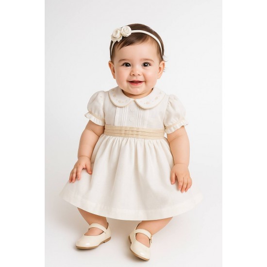 Pretty Originals SS26 Girls Ivory/Champagne Dress BD02399E