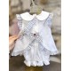 Pretty Originals SS26 Girls White and Navy Dress with Pants and Headband BD02395
