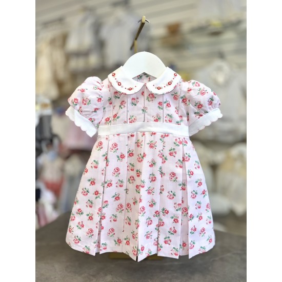 Pretty Originals SS26 Girls Pink Floral Print Dress BD02392