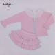Rahigo SS26 Baby Pink 3 pc set Skirt, Blouse, Cardigan 261117
