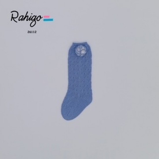 Rahigo SS26 Sky Blue and white with bow socks 26112