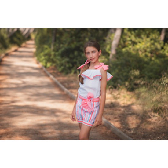 Rochy SS26 - Girls Fluor Neon Shorts Top Set 26927