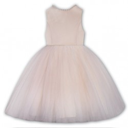 Sarah Louise SS26 070139AA Girls Peach Ballerina Dress