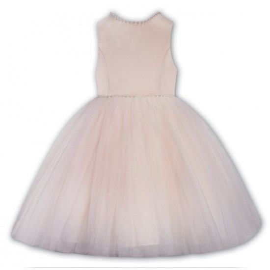 Sarah Louise SS26 070139AA Girls Peach Ballerina Dress