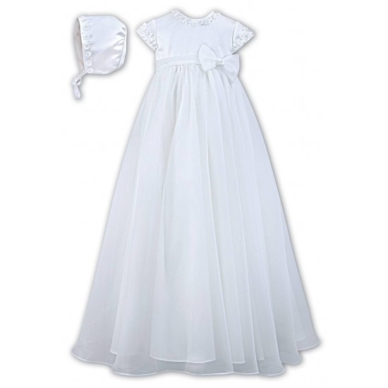 Sarah Louise White Christening Dress & Bonnet 001055