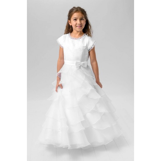 Sarah Louise White Ceremonial Ankle Length Dress 090071