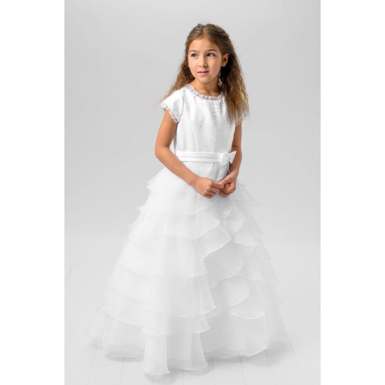 Sarah Louise White Ceremonial Ankle Length Dress 090071