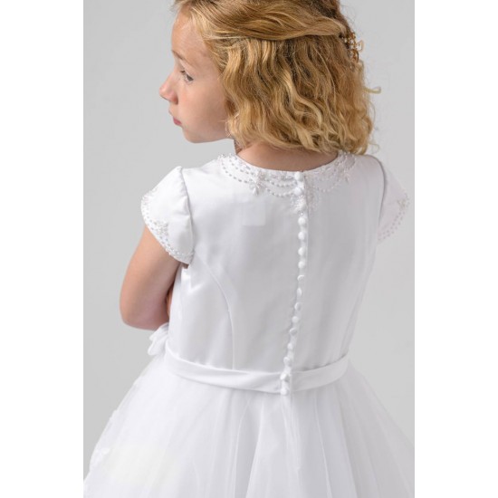 Sarah Louise White Ceremonial Ankle Length Dress 090062