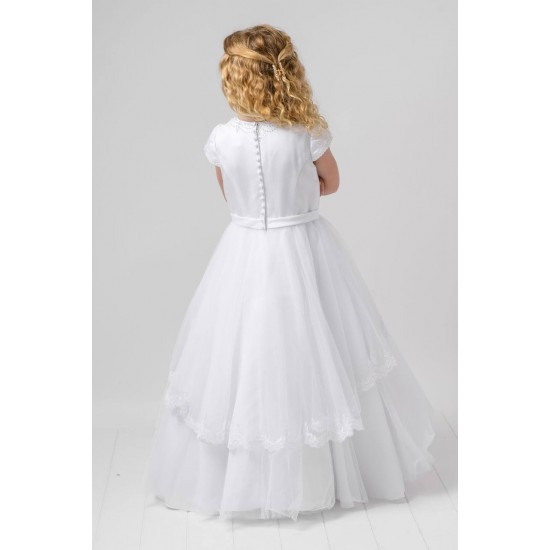 Sarah Louise White Ceremonial Ankle Length Dress 090062