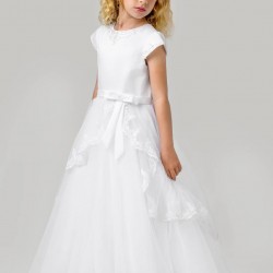Sarah Louise White Ceremonial Ankle Length Dress 090062