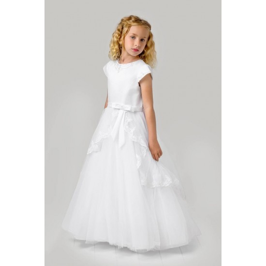 Sarah Louise White Ceremonial Ankle Length Dress 090062