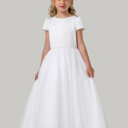 Sarah Louise White Ceremonial Ankle Length Dress 090032