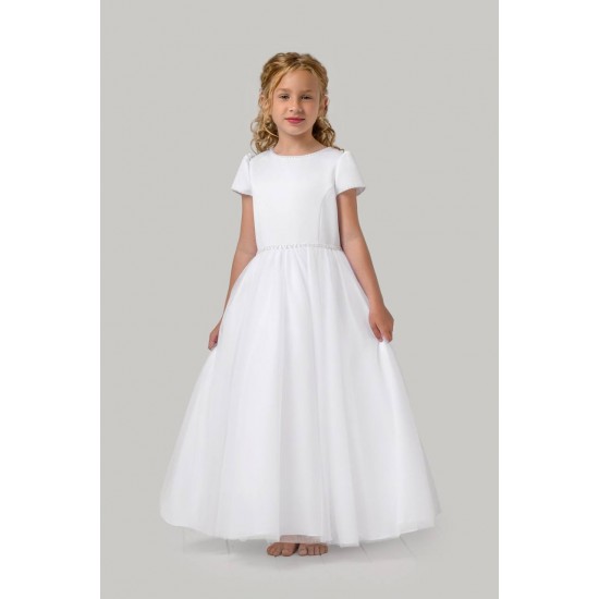 Sarah Louise White Ceremonial Ankle Length Dress 090032