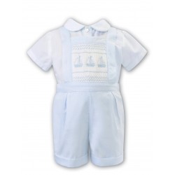 AW26 Sarah Louise pale blue dungaree set