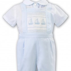 sarah louise pale blue dungaree set sarah louise pale blue dungaree set