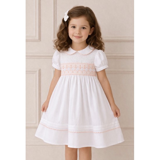 Sarah Louise white/peach dress Sarah Louise white/peach dress